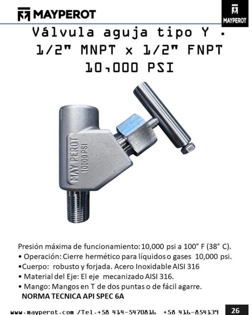 Needle Valve 10.000 PSI